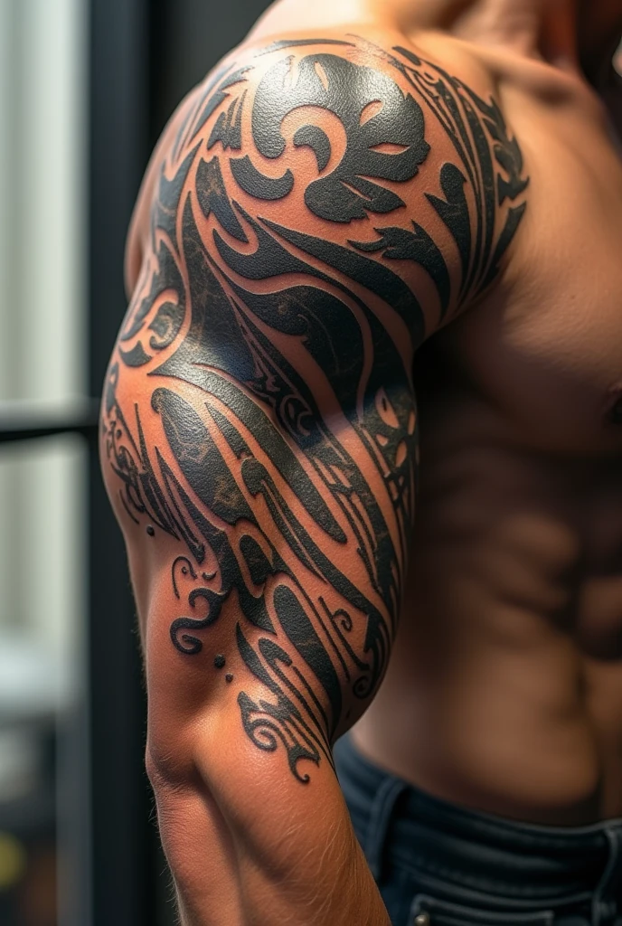 Male forearm tattoo 