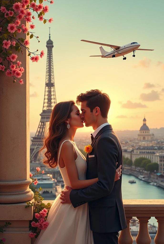 Make a cover for my romance book which title is "interconnected" and the subtitle is "everything has always existed", the author is "FaFa"
It's a romance book that talks about a fashion designer who went to Paris., and fell in love with the pilot, that with the passage of time, he discovered they were childhood friends.