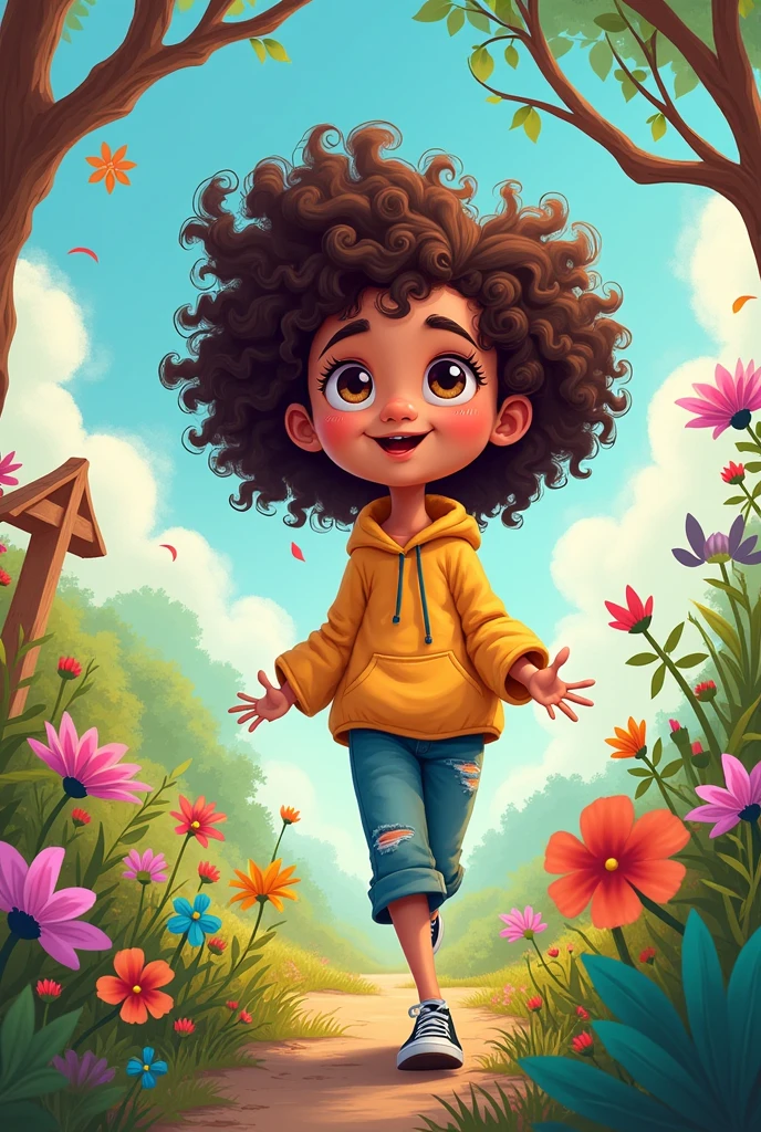 Create a project called Lucia in cartoon for a book story 