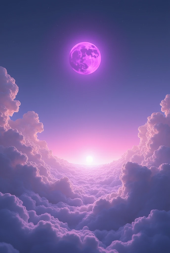 a void,with nothing just the universe, simply an open space with nothing where no one can think or act all there is is clouds and a purple sun