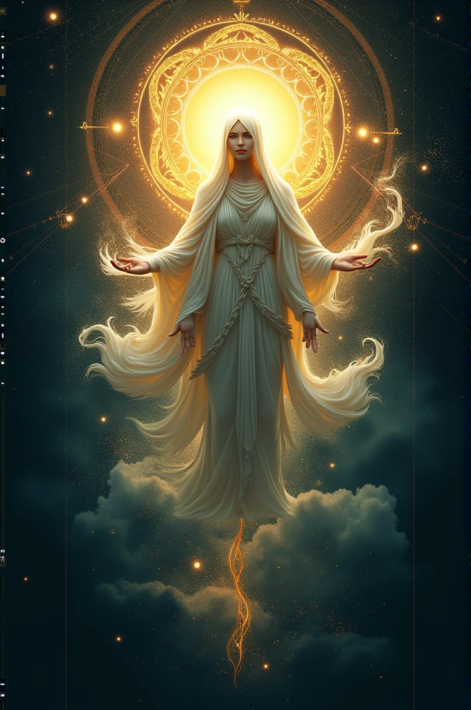 Could you generate an image for me?? I need a logo for my art agency, audio and video, which is called "the divine mean", alluding to the "Divine Comedy" of Dante