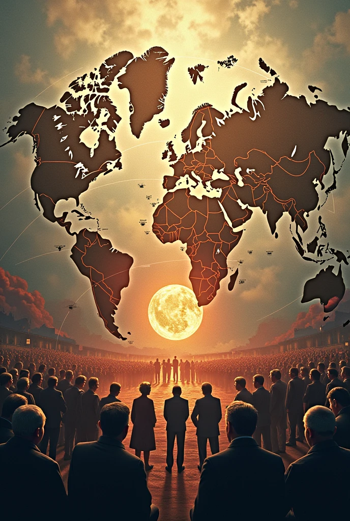 Create an image of global geopolitics, that is, the new contemporary multipolar international order