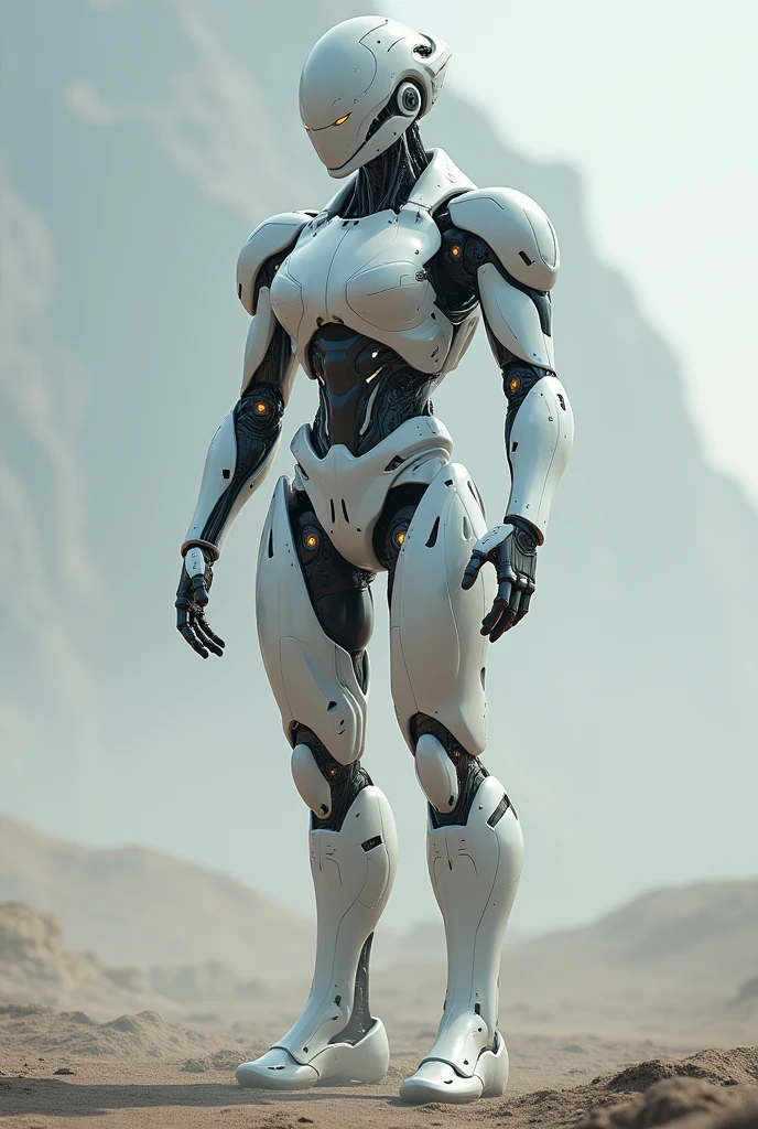 Fembot zebra cyber, humanoid , full body ,arms and legs , big , military sexy