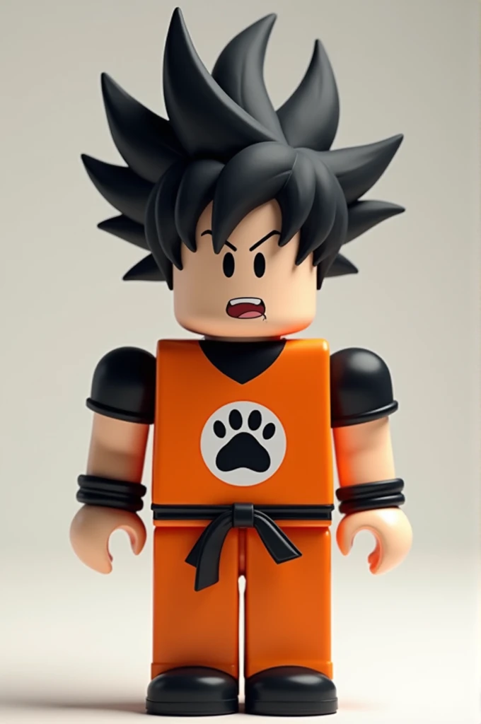 Roblox square body with petas clothes and goku hair