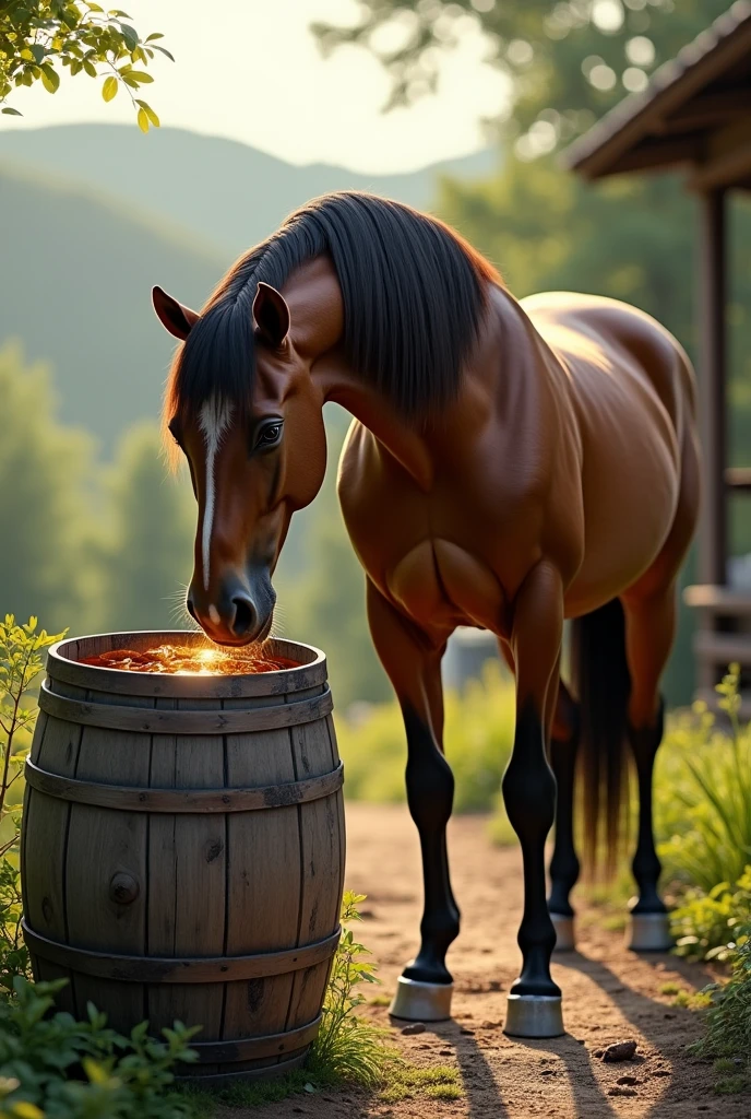 Horse drinking double reserve
 