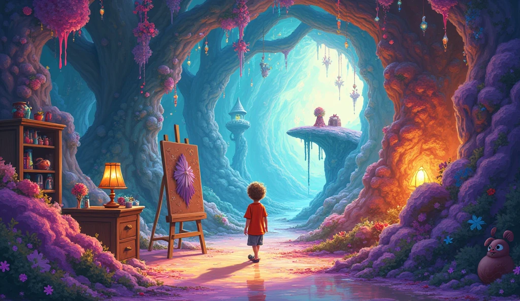 The room transformed with every hue,
A vibrant world where dreams came true.
The child painted day and night,
In a magical realm of pure delight.