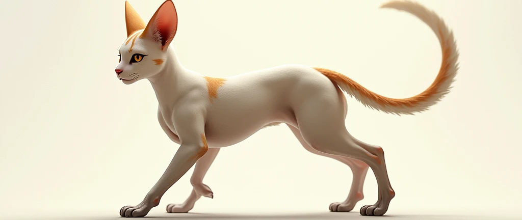 Full body, miqote final fantasy, realistic style