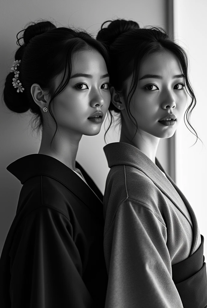 Japanese women in black and white