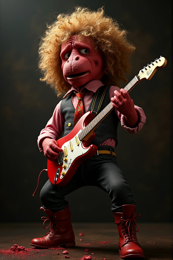 Angus beef dressed as AC-DC guitarist Angus Young 