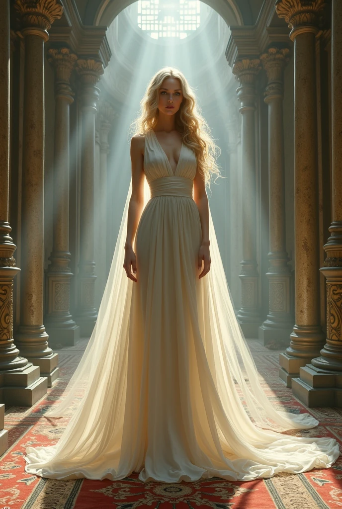One person ,goddess、Inside the temple、Mysterious and beautiful
