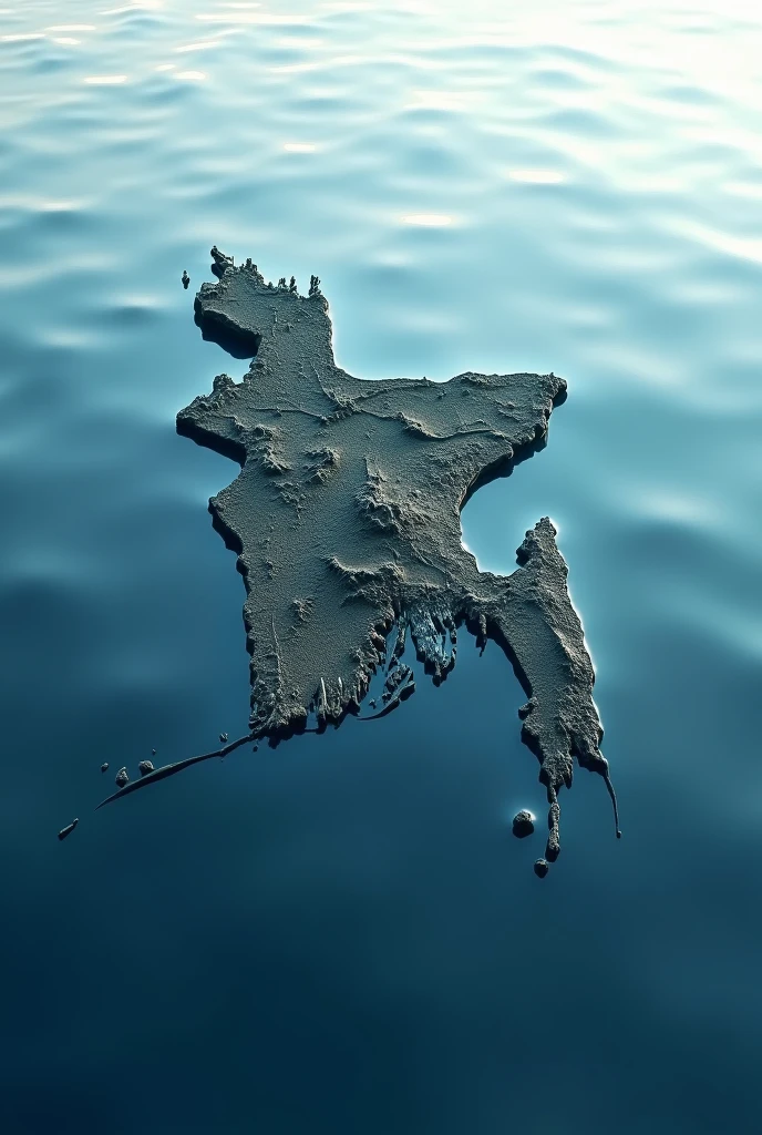 Bangladesh map in water