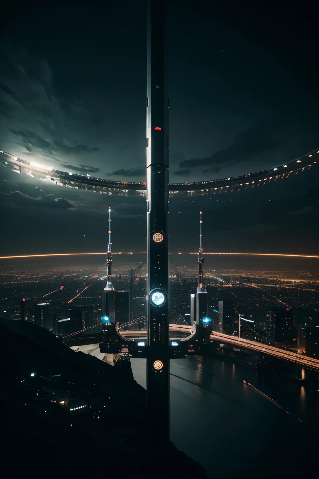 sophisticated mechanical future city