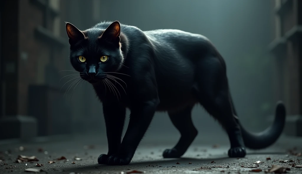 Strong black cat 