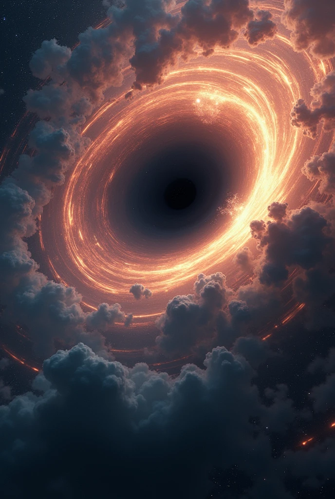 space with a black hole