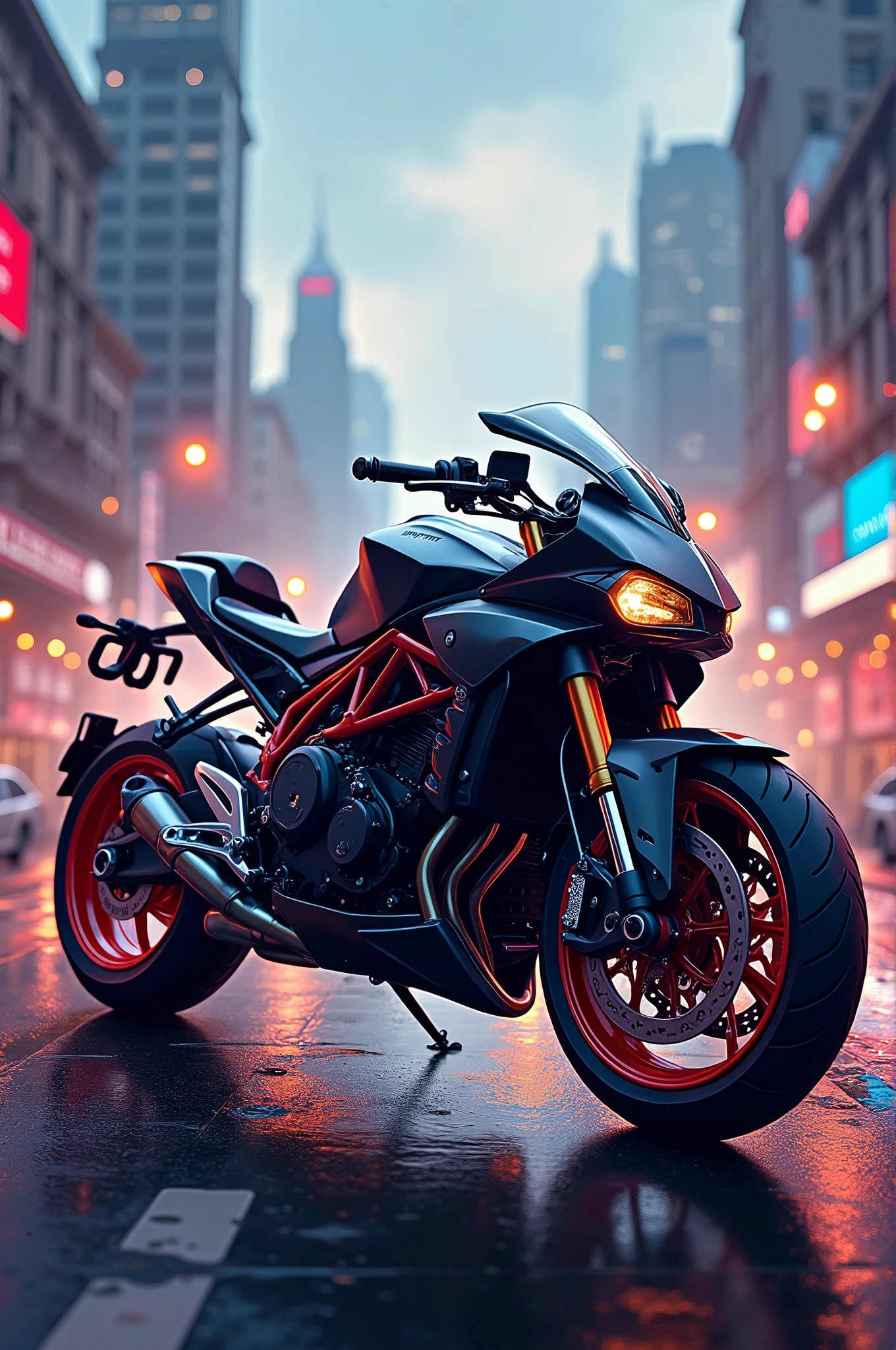 Imagen de una moto con la Frase "life goals"