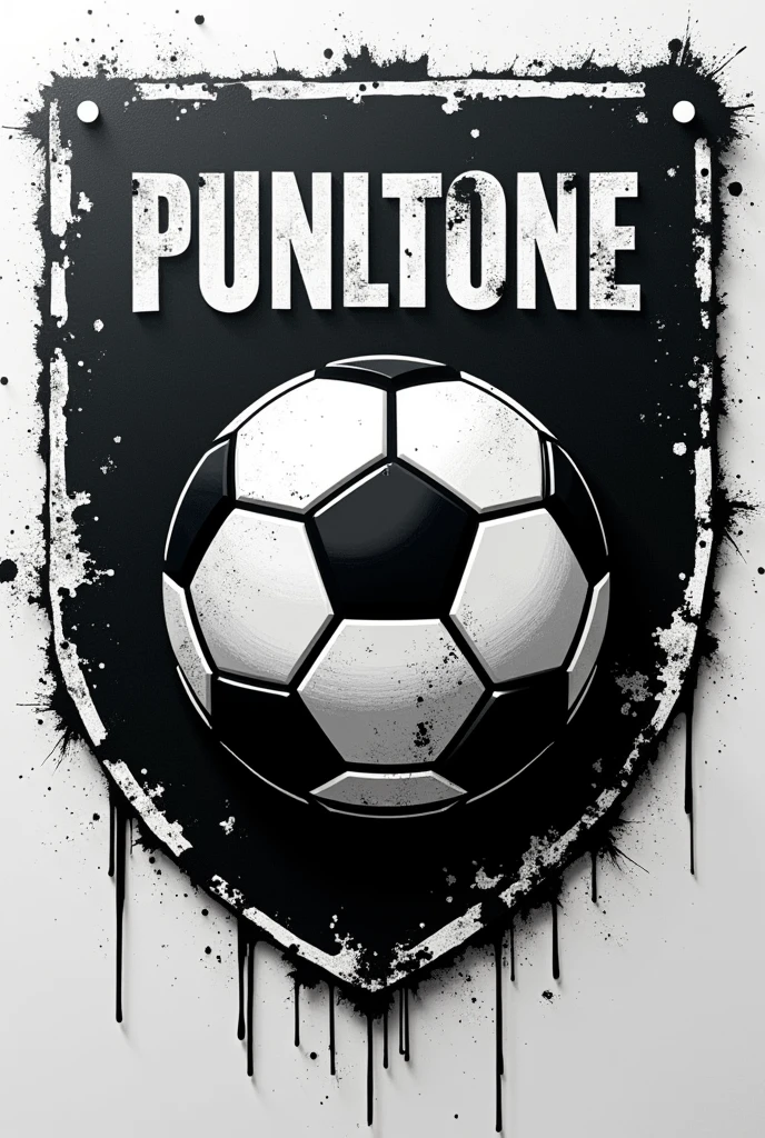 Soccer Crest 
Punk rock 

Black and White 
Metal sign