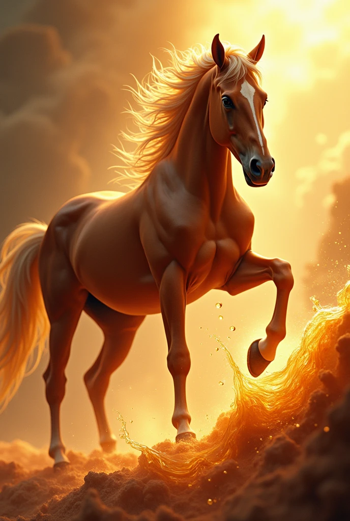 Horse drinking the nectar of the gods and be a rum