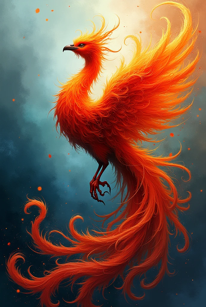 make me abstract phoenix art more abstract