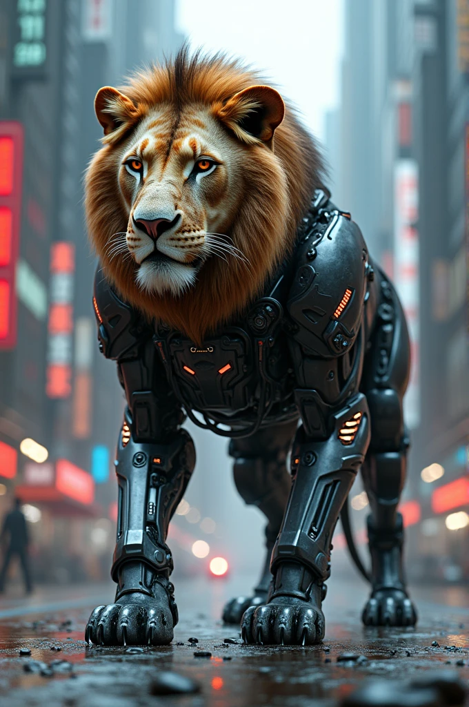 Lion in high tech body