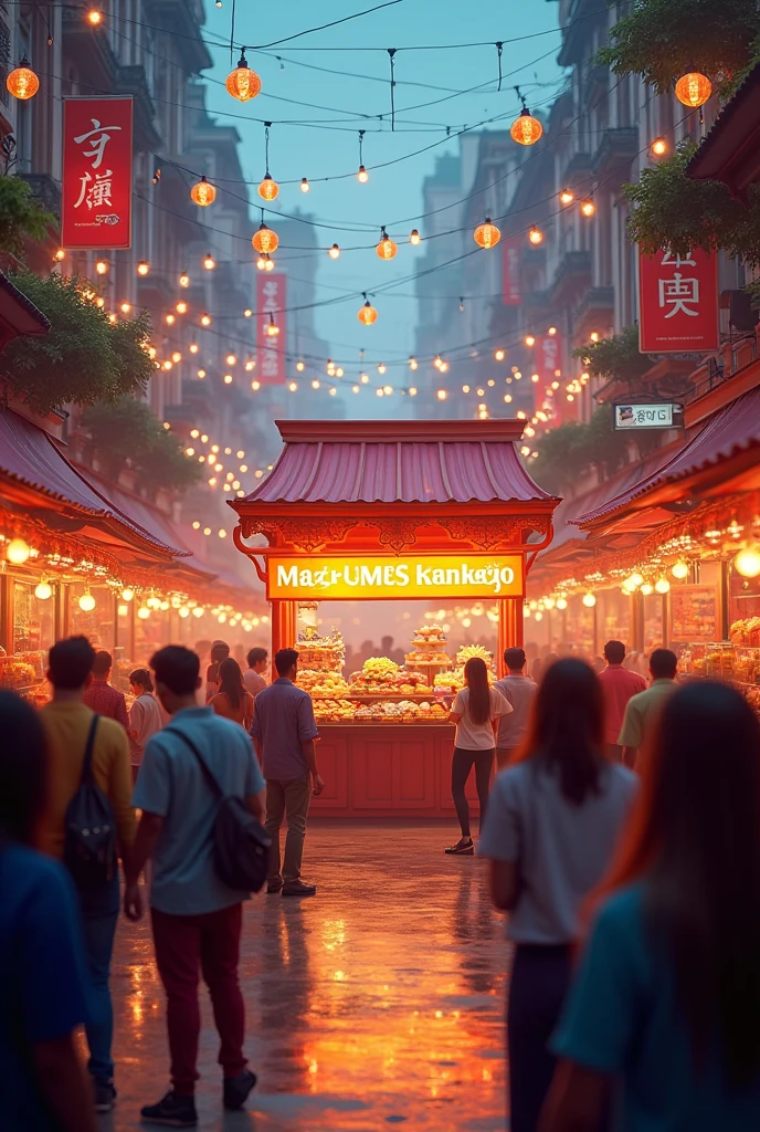 consider an image of a vibrant, bustling marketplace that symbolizes energy and connection. The image could feature a diverse crowd interacting, with colorful stalls showcasing various products. In the center, have a bright, inviting stall with your brand’s logo prominently displayed, symbolizing your brand as the heart of the action. The background could have elements like festive decorations or warm lighting to evoke a positive, lively atmosphere.
This concept emphasizes community, diversity, and the vibrant energy of your brand in a dynamic environment, making it visually appealing and memorable.
