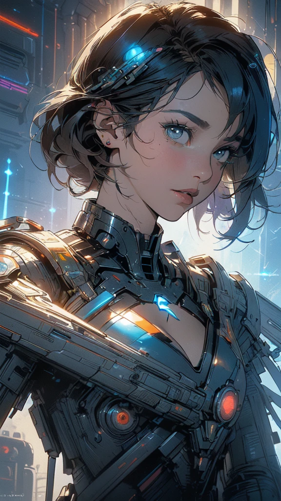 (((masterpiece, highest quality))),(((solo:1.2))),(((1girl:1.2))),32k wallpaper, very detailed, poster, vintage science fiction,(((((geometric cinematic movie poster))))), ((((bauhaus)))),(((abstract))),((((mid century modern)))),(((((portfolio))))),(((((Close-up))))),(((((bust up))))),((((more various angle)))),(((highlight))),(((complete. detailed face))),(((Extremely talented))),(((most complecated machine))),(((Overall colorfully))),((((((Absolutely simple background)))))),(((((detailed futuristic machine))))),(((Cleavage))),(((marvel super heroes))),(((rainbow color scheme))),(((Very detailed UI))),(((So many meters))),(((Perpetual Motion Machine)))