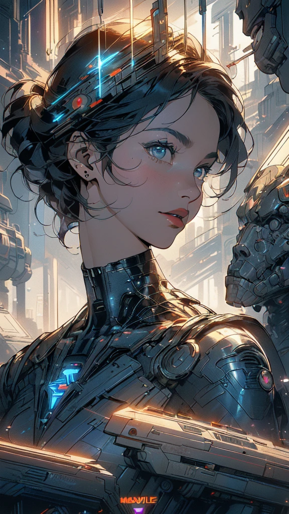 (((masterpiece, highest quality))),(((solo:1.2))),(((1girl:1.2))),32k wallpaper, very detailed, poster, vintage science fiction,(((((geometric cinematic movie poster))))), ((((bauhaus)))),(((abstract))),((((mid century modern)))),(((((portfolio))))),(((((Close-up))))),(((((bust up))))),((((more various angle)))),(((highlight))),(((complete. detailed face))),(((Extremely talented))),(((most complecated machine))),(((Overall colorfully))),((((((Absolutely simple background)))))),(((((detailed futuristic machine))))),(((Cleavage))),(((marvel super heroes))),(((rainbow color scheme))),(((Very detailed UI))),(((So many meters))),(((Perpetual Motion Machine)))