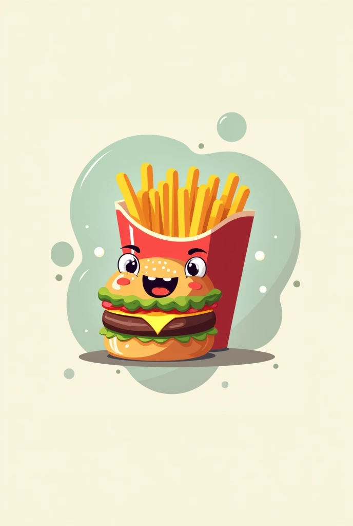 Create a logo for a WhatsApp profile for a virtual fast food assistant
