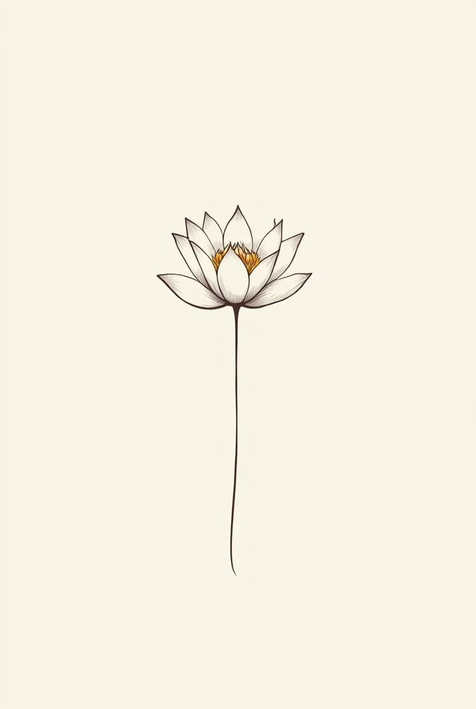 MINIMALIST LOTUS FLOWER DRAWING VECTOR DRAWING