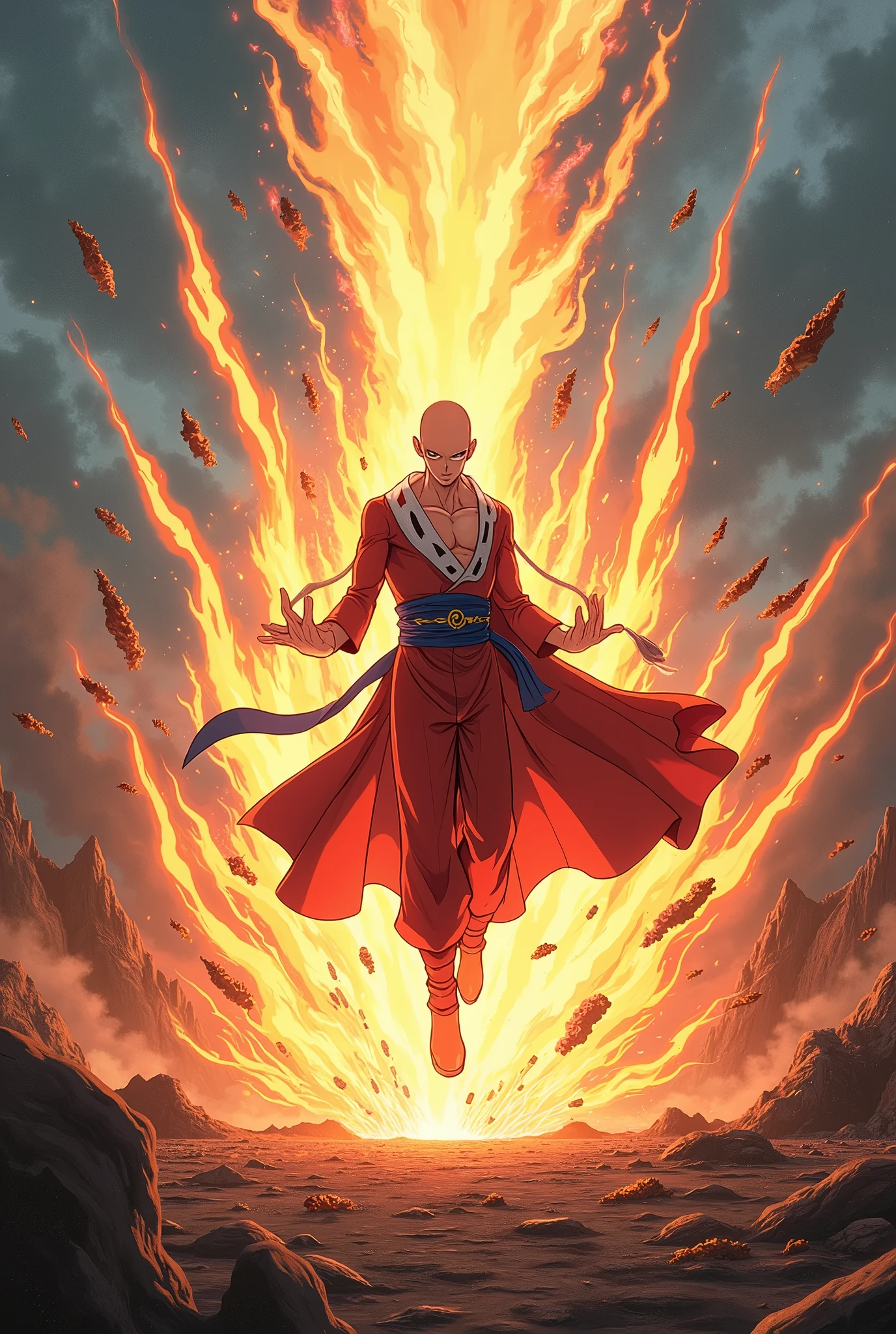 "Analyze and compare the abilities, strengths, and weaknesses of Saitama from 'One Punch Man' and Ryomen Sukuna from 'Jujutsu Kaisen.' Discuss the implications of their respective power levels and fighting styles in a hypothetical battle scenario, considering their character motivations and the thematic elements of their respective narratives. Provide a formal assessment of who would prevail in a confrontation and the reasons behind this outcome."