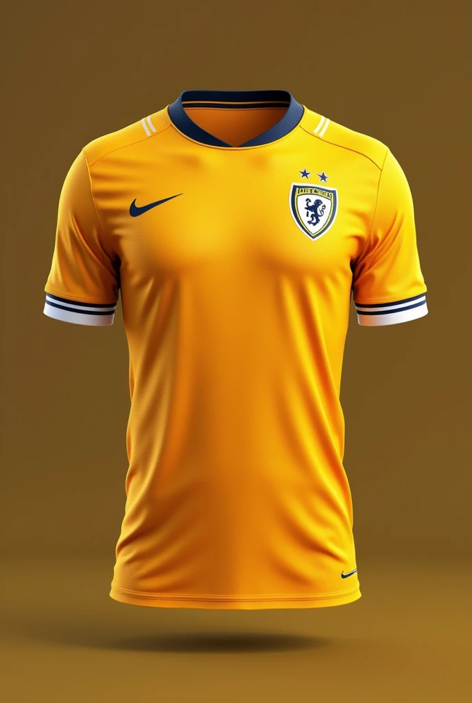 Make a sports jersey of kesariya colour having only white
colour in it