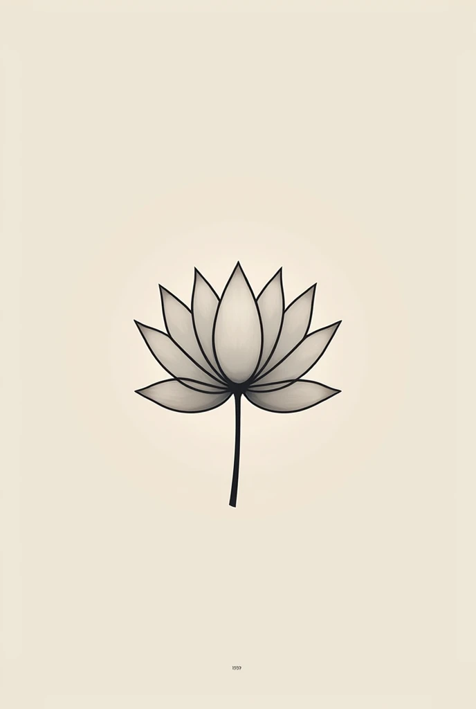 MINIMALIST VECTOR LOTUS FLOWER DRAWING