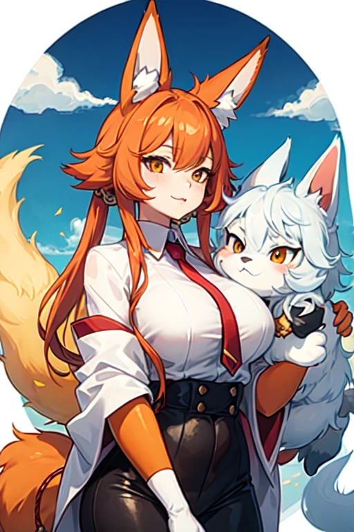 Kitsune Flareon furry kemono carnosa y grande