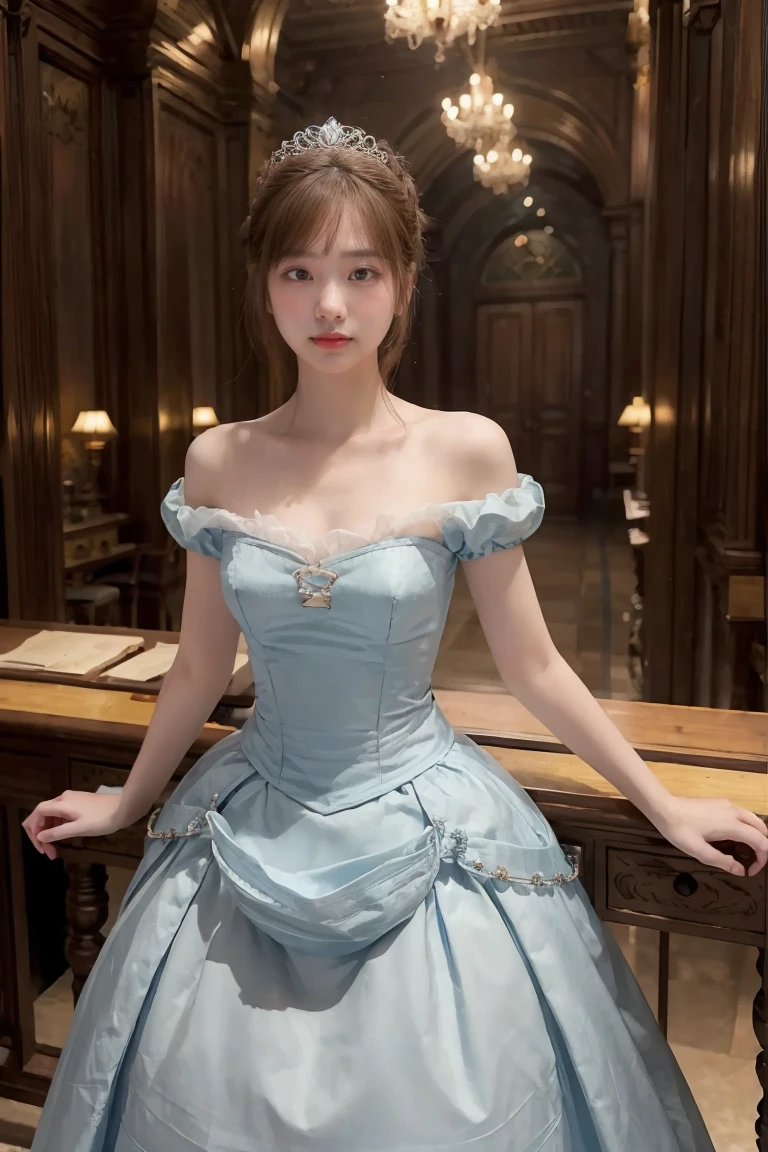 ((Masterpiece, realistic, best quality, very complicated, alone, 1 girl)), Cinderella, Disney princesses, 