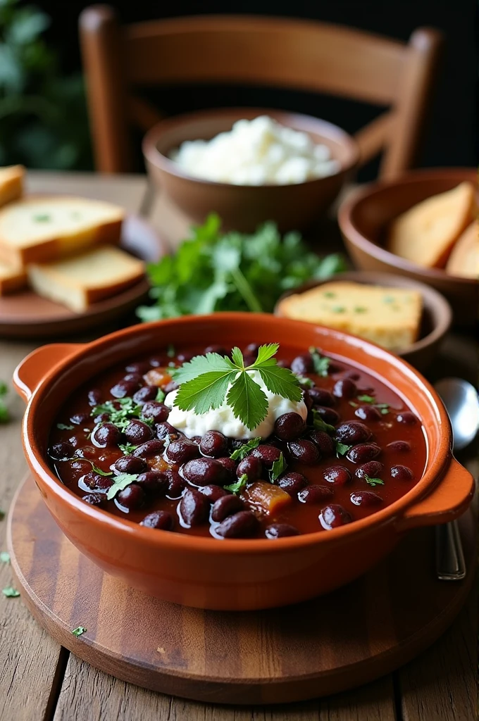 Create a black bean stew table