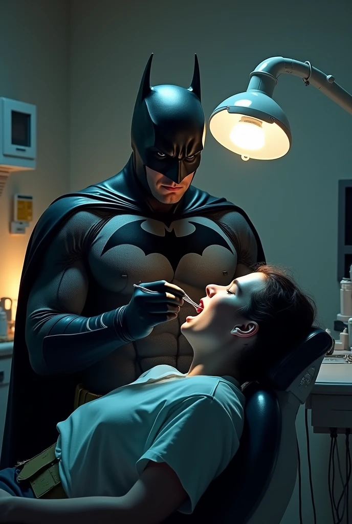 an image of batman being a dentist