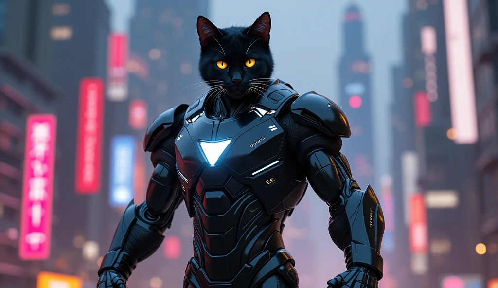 Black cat version of Iron Man 
