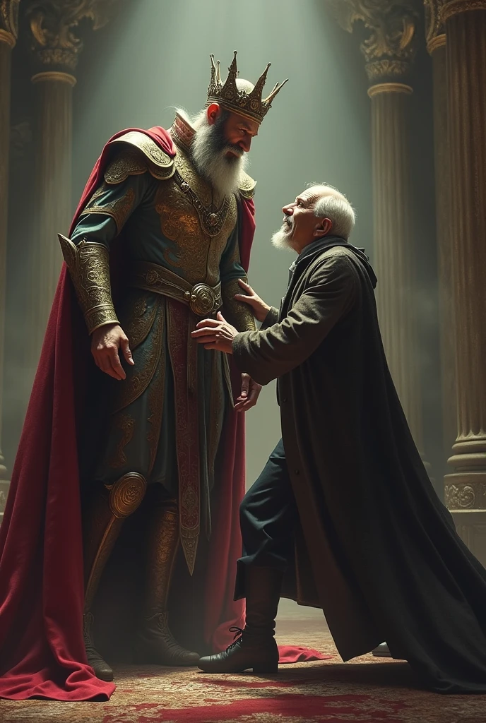 There comes the prince of princes and then sweeps the old man away from there. The old man curses that one day you will realize your mistake and there will be no one by your side on that day