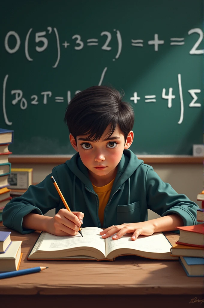 The student solves the equation