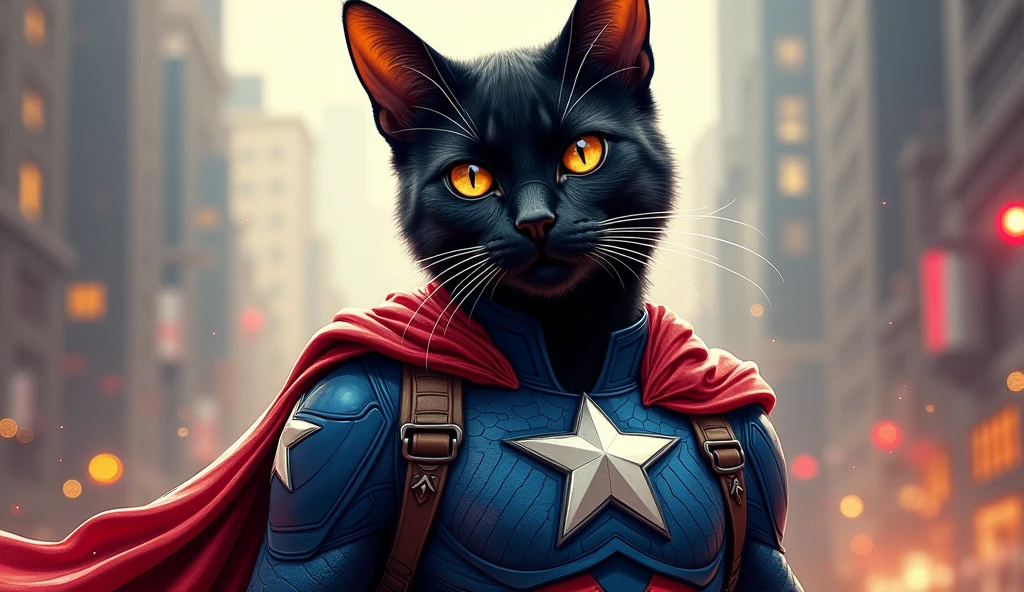 Black cat version of Captain America 