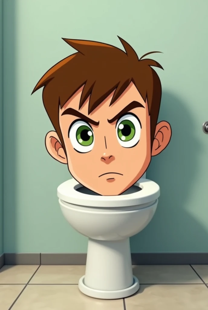 Ben10 face toilet seat animated image