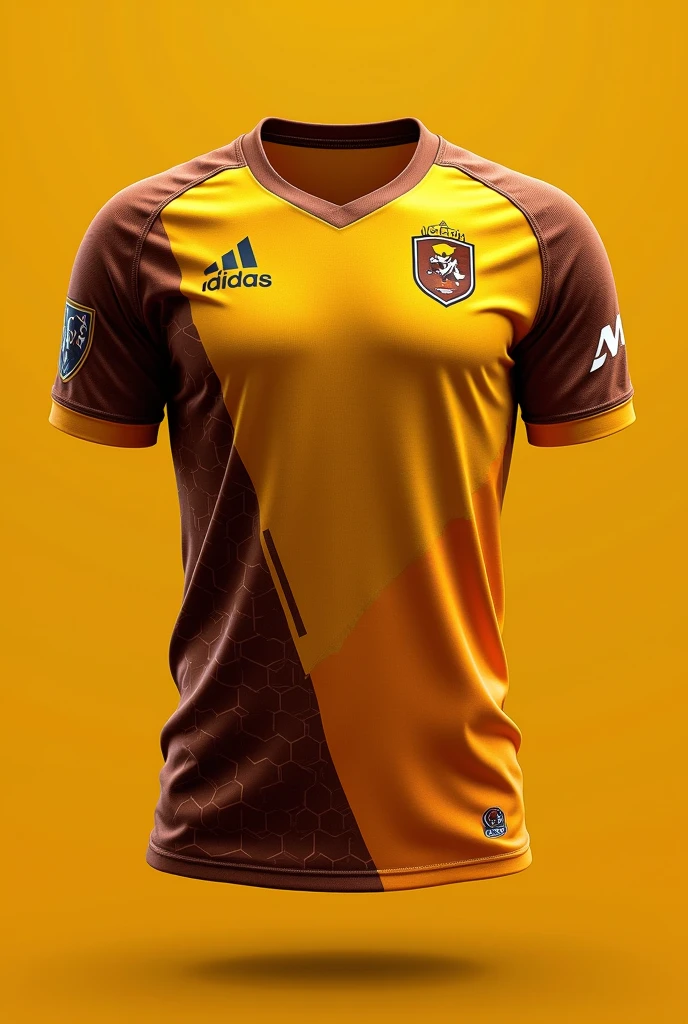 Saffron colour eSports jersy
Add brown colour texture on it