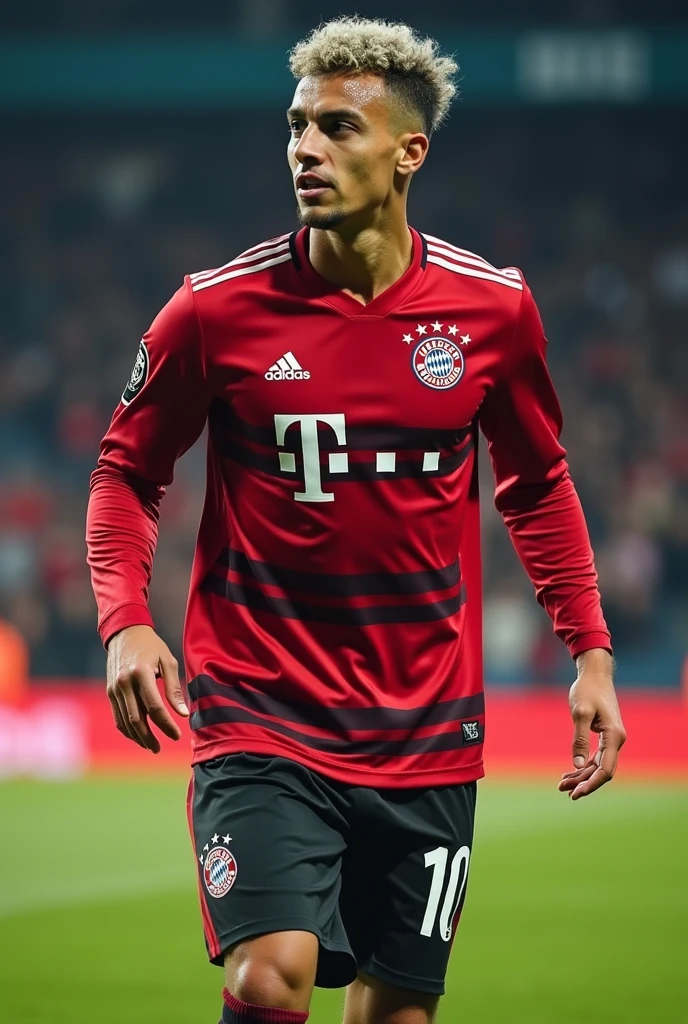 Bayern player who wears number 10 and is called Cristaldo who wears long sleeves and has short curly silver hair