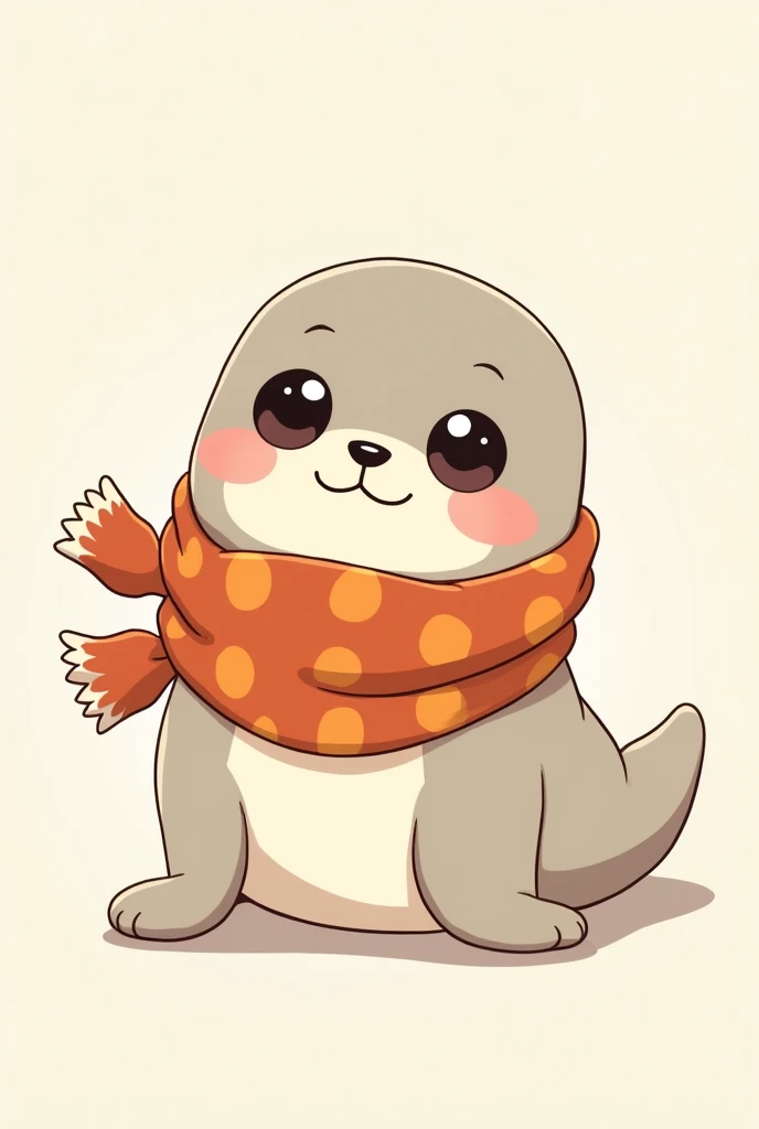 a cartoon seal with a scarf around its neck, Kishi Ganku concept art, pixiv, what is?, ivan&#39;s stamp, Shirabii, safebooru anime image, Yuruyuri, the seal of fortune, official art, I will also make fanart., awwww, shuushuu anime image, gelbooru anime image, official illustration