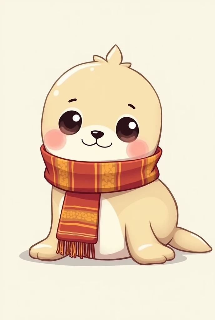 a cartoon seal with a scarf around its neck, Kishi Ganku concept art, pixiv, what is?, ivan's stamp, Shirabii, safebooru anime image, Yuruyuri, the seal of fortune, official art, I will also make fanart., awwww, shuushuu anime image, gelbooru anime image, official illustration