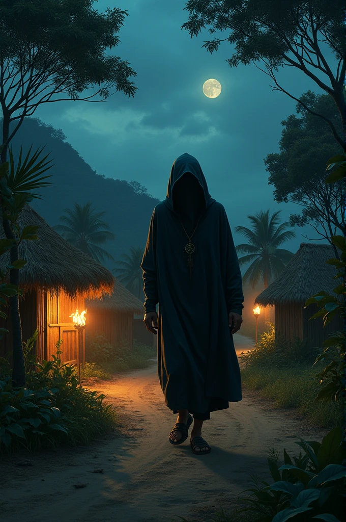 Un étranger arrive dans un village africaine la nuit