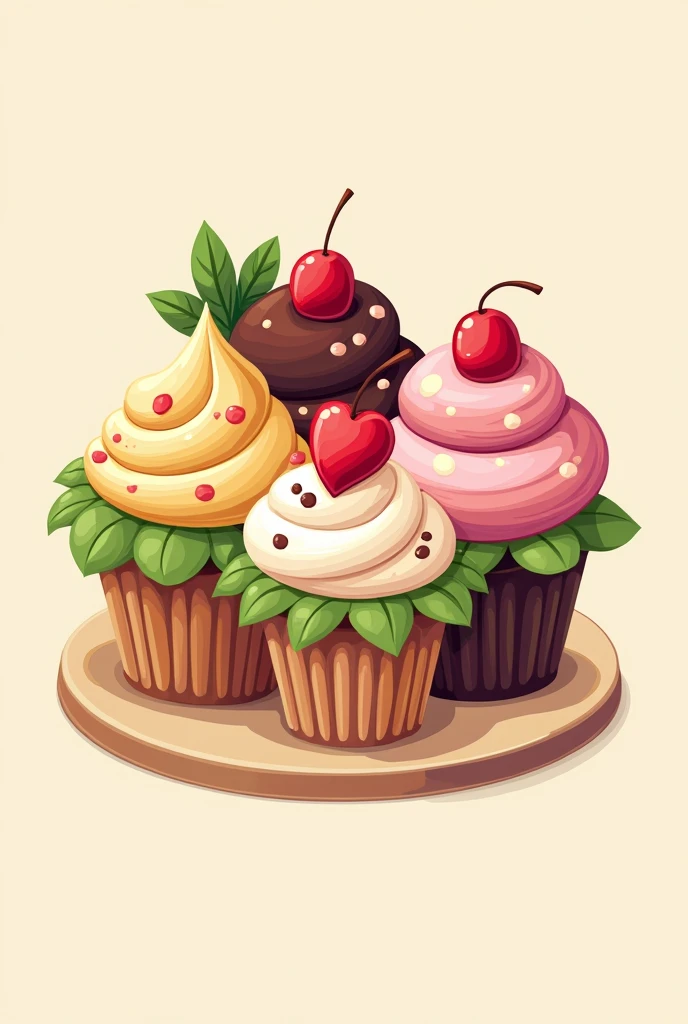 Create a logo for a food business where you sell sweet things like cupcakes,donuts and salty things like breads with meats that is a mix of food and that has the name A LAA!What a taste. ENNN ESPAÑOLLLLLLL are alguna persona
