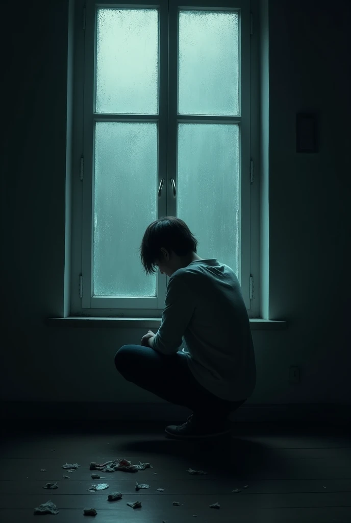 Sad images , forget love, setting on bad , window,