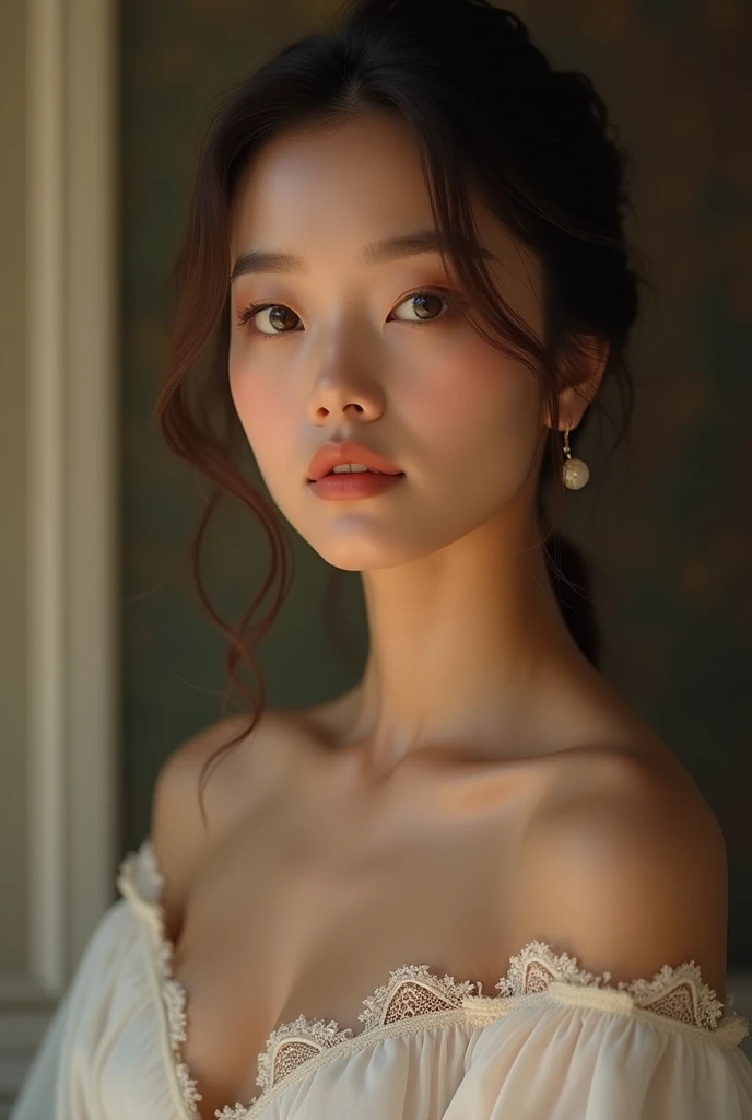 ((BEST quality,8k,Masterpiece:1.3)),upper body,,Sharp focus:1.2,Beautiful Woman with perfect figure,higly detailed facial and skin teksture,Detail eyes,double eyelids,interior view,ferpect lightning,