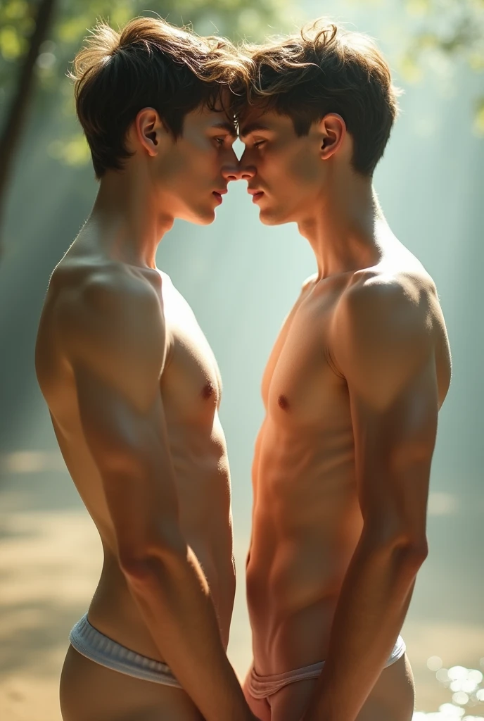 Thin boys shirtless