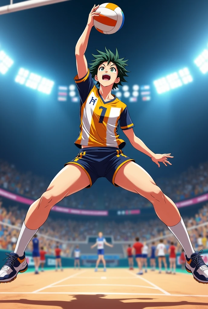 Haikyuu hinata thighs front open legs